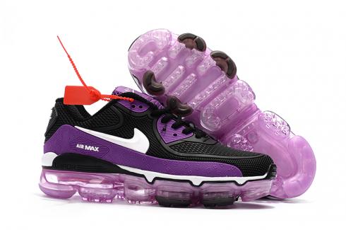 Off White Nike Air Max 2018 90 KPU Running Shoes Black Purple