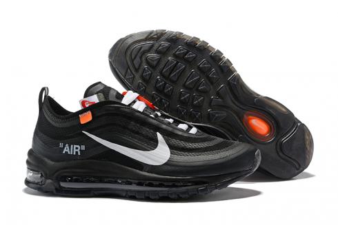 Off White Nike Air Max 97 Chaussures De Course Noir Argent