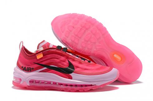 Sepatu Lari Nike Air Max 97 Off White Peach Merah Hitam