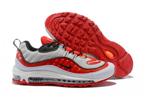 Off White Nike Air Max 98 Unisex Running Shoes Red Light Grey Black