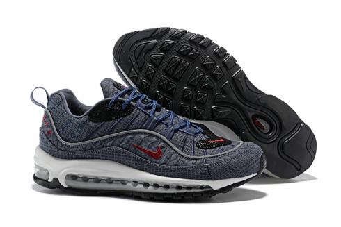 Supreme X Nike Air Max 98 Uomo Scarpe da corsa Azzurro Rosso