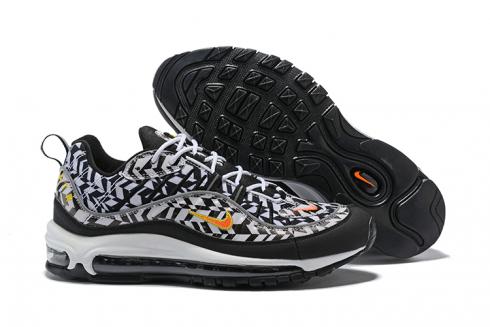 Supreme X Nike Air Max 98 Men Running Shoes White Black