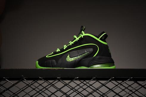 des chaussures de basket-ball originales Nike Air Max Penny 1 noir vert pour hommes 685153-005