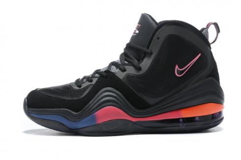 Nike Air Penny V 5 Negro Melocotón Naranja Zapatos de baloncesto 537331-026