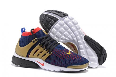 Nike Air Presto Flyknit Ultra NSW Running USA Olympic Navy Rouge Or 835570-406