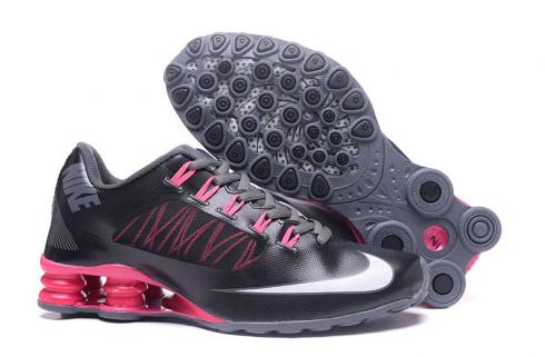 Nike Air Shox 808 Chaussures De Course Femme Noir Blanc Rouge