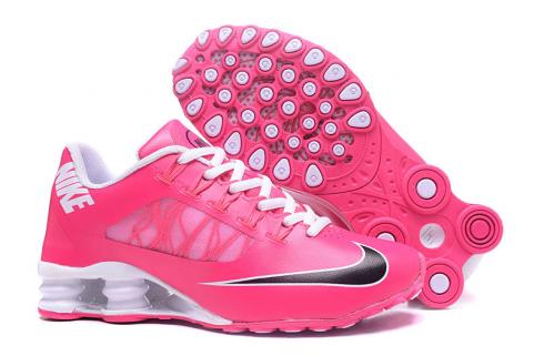 Nike Air Shox 808 รองเท้าวิ่งผู้หญิงสีชมพูสีดำสีขาว