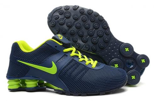 Nike Shox Current 807 Net Men Shoes Dark Blue Flu Green