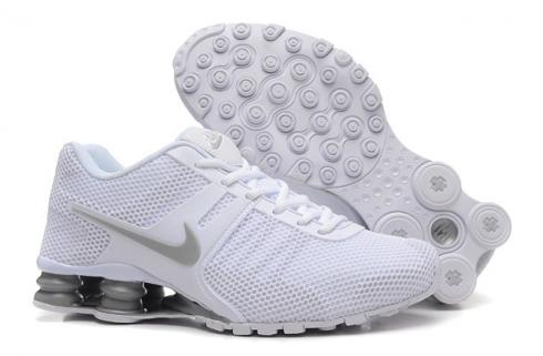 buty męskie Nike Shox Current 807 Net, białe srebrno-szare