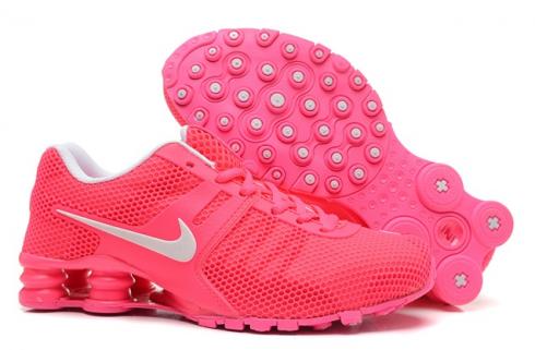 Sepatu Wanita Nike Shox Saat Ini 807 Net Merah Muda Merah Putih