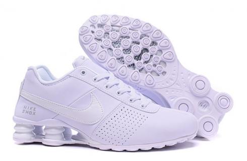 Nike Shox Deliver zapatos de hombre Zapatillas de deporte informales plateadas blancas puras 317547