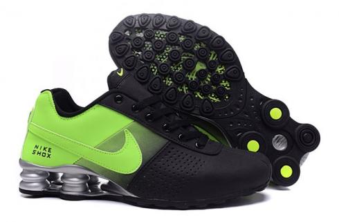 Nike Shox Deliver รองเท้าผู้ชาย Fade Black Flu Green Casual Trainers รองเท้าผ้าใบ 317547
