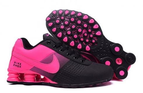 Nike Shox Deliver Damesko Fade Sort Fushia Pink Casual Trainers Sneakers 317547