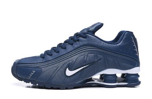 tênis de corrida retrô masculino Nike Shox R4 301 azul escuro BV1111-400