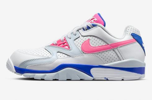 Nike Air Cross Trainer 3 Low Bianche Hyper Rosa Racer Blu Piatto Argento FN6887-100
