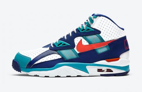 Nike Air Trainer SC High Miami Dolphins Navy Teal สีส้มสีขาว CW6023-401