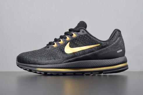 Nike Air Zoom Vomero Black Gold Sneakers 922908 009 - MultiscaleconsultingShops - His glossy tangerine-hued ankle