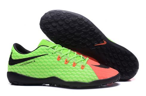Nike Hypervenom Phelon III TF 방수 그린 오렌지 블랙, 신발, 운동화를