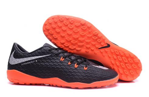 Sepatu sepak bola Nike Hypervenom Phelon III TF hitam oranye