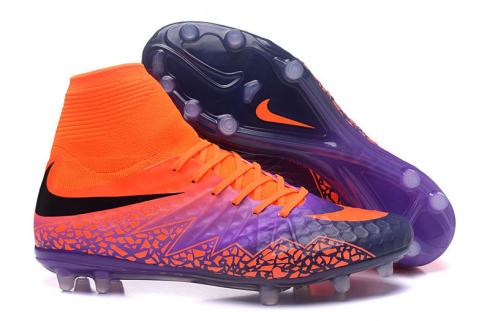 Nike Hypervenom Phantom II FG Floodlights Pack Soccers Chaussures de Football Orange Violet