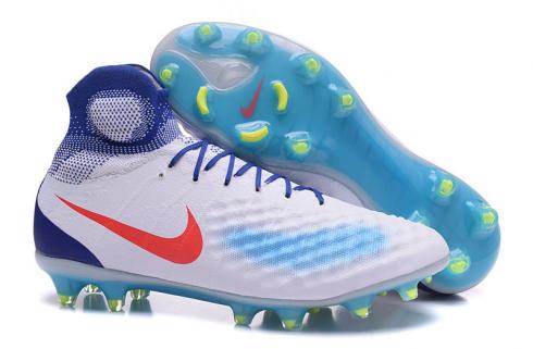 Sepatu Bola Nike Magista Obra II FG Soccers ACC White Jade Blue