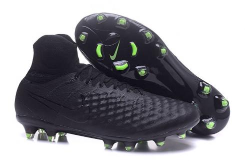 Nike Magista Obra II FG Fodbold Fodboldsko Volt Sort Pure Black