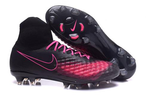 Nike Magista Obra II FG Zapatos de fútbol ACC impermeable negro rosa