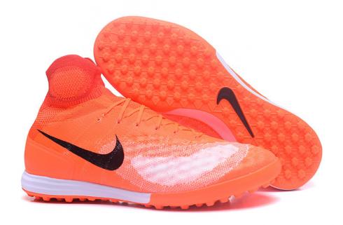 Nike Magista Obra II TF Soccers Chaussures ACC Imperméable Orange Noir