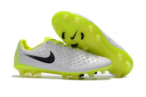 Nike Magista Orden II FG LOW ayuda Zapatos de fútbol para hombre verde fluorescente blanco 843812-109