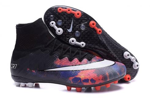 buty piłkarskie Nike Mercurial Superfly CR AG CR7 Czarne Białe Total Crimson Soccers 718778-018