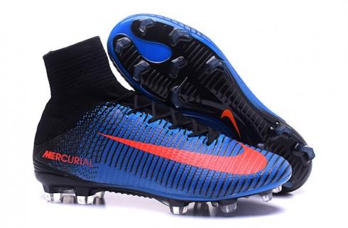 Fotbalové boty NIke Mercurial Superfly V FG ACC Royal Blue Black Orange