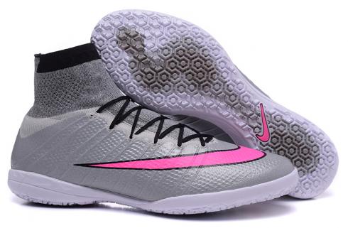 домашние футбольные мячи Nike Mercurial Superfly IC Wolf Grey Hyper Pink Black 641858-060