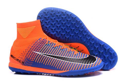 Nike Mercurial Superfly V FG ACC High EA 運動足球鞋足球橙色多彩海軍藍