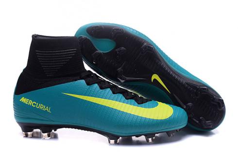 Nike Mercurial Superfly V FG ACC Alto Zapatos De Fútbol Soccers Azul