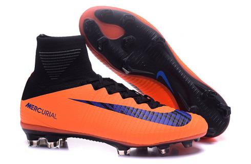 Sepatu Sepak Bola Nike Mercurial Superfly V FG ACC High Soccers Oranye Hitam