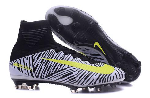 Nike Mercurial Superfly V FG ACC High Shoes Soccers Zebra Yellow - StclaircomoShops - Drew Basil shoe