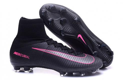 Nike Mercurial Superfly V FG Pitch Dark Pack ACC Men รองเท้าฟุตบอล Soccers Black Pink Blast