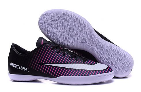 Nike Mercurial Superfly V FG รองเท้าฟุตบอลสีดำสีชมพูสีขาว