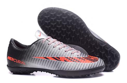 Sepatu Nike Mercurial Superfly V FG Soccers Perak Hitam Oranye