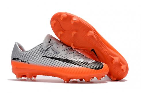Nike Mercurial Superfly CR7 Victory baja ayuda plata gris naranja zapatos de fútbol
