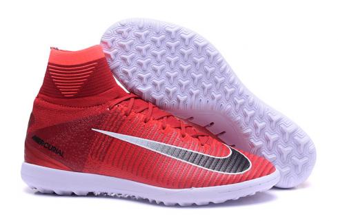 wodoodporne buty piłkarskie NIKE Mercurial X Proximo II TF ACC w kolorze czerwono-czarno-białym