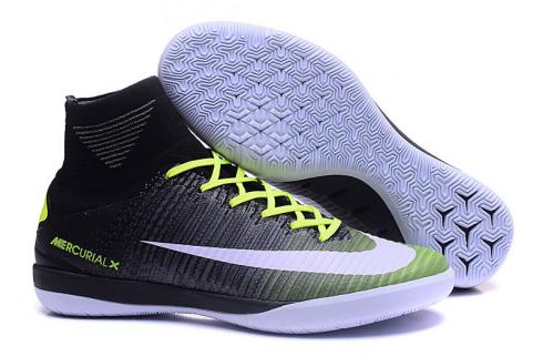 Nike Mercurial X Proximo II IC ACC MD Chuteiras Futebol Preto Verde Brilhante