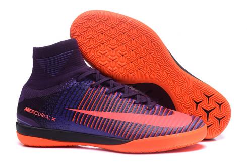 Sepatu Sepak Bola Nike Mercurial X Proximo II IC MD ACC Glow Pack Soccers Black Orange Crison