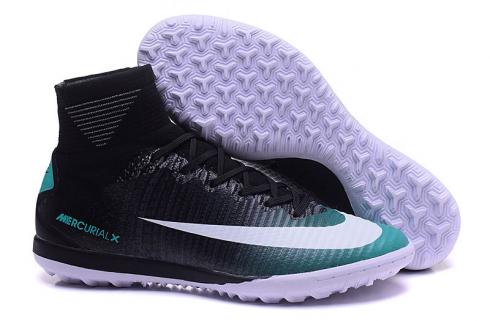 Nike Mercurial X Proximo II TF ACC MD Football Shoes Soccers Black Bluish Green