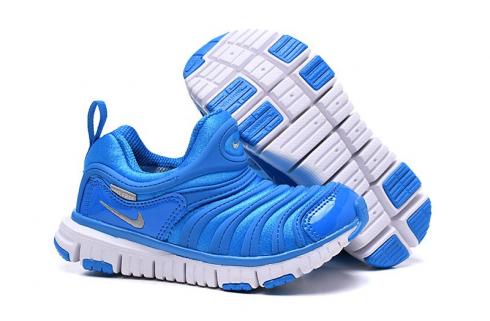 Nike Dynamo Free Infantile Slip On Scarpe da bambino Blu brillante Argento 343738-427