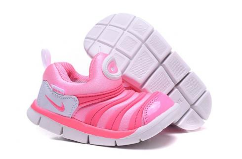 Nike Dynamo Free SE Y2K Zapatos para niños pequeños Rosa suave Gris plateado 343738-625