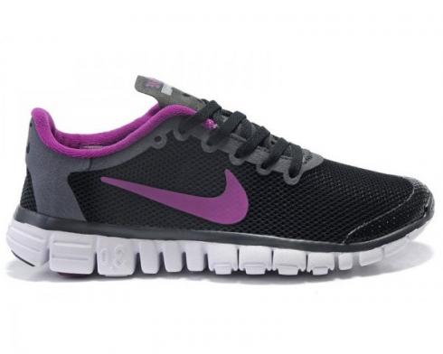 Nike Free 3.0 Run V2 Negro Blanco Rojo Zapatos para correr para mujer 354749-005