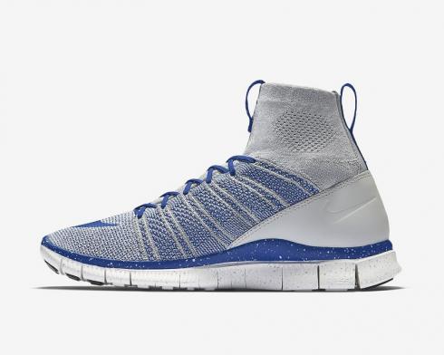 Giày Nike Free Flyknit Mercurial Wolf Grey Game Royal Mens 805554-003