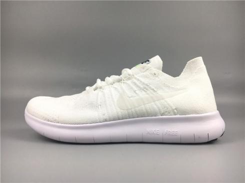 Sepatu Lari Nike Free RN Flyknit 2017 Pure White 880843-100