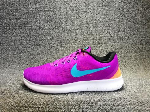 Nike Free Rn Chaussures De Course Vivid Violet Bleu Crimson Blanc 831059-500